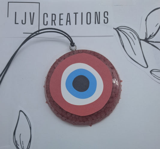 3" Round Red Evil Eye Freshie