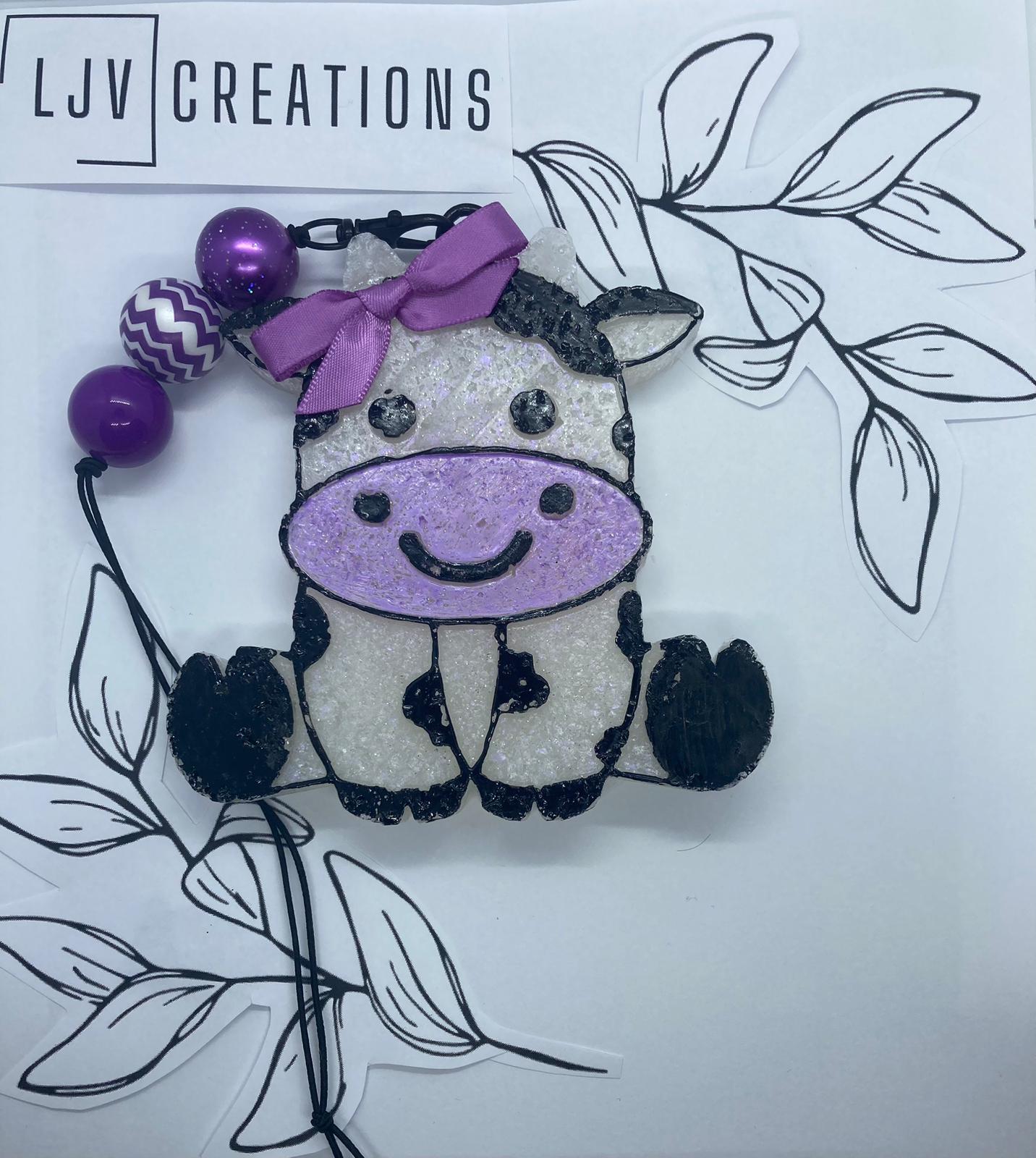 Cute cow with bow