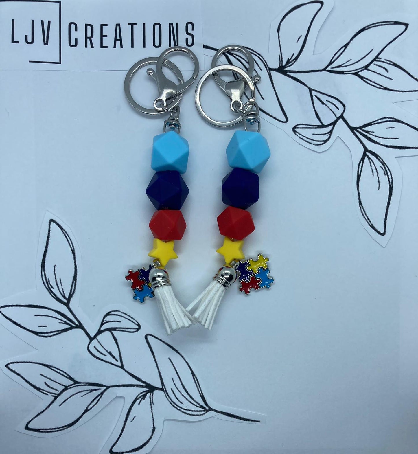 Autism silicone keychains